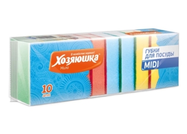 Household sponges and washcloths Хозяюшка Мила